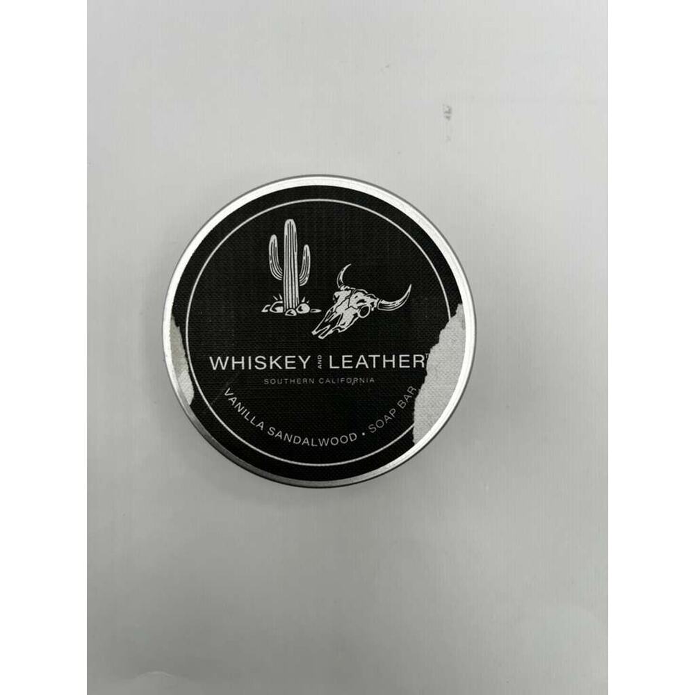 Whiskey & Leather Vanilla Sandalwood Soap Bar 7oz Sand + Fog NEW Damaged Label